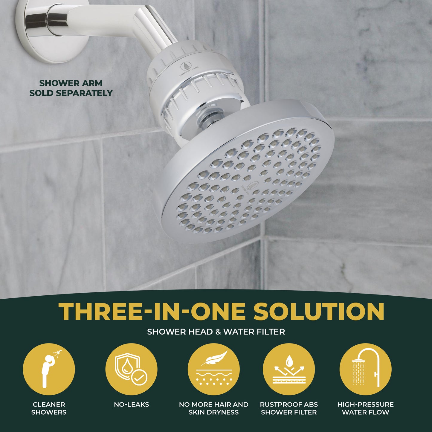 EverGreen + Maker | Shower Head + Filter